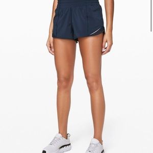 Lululemon Navy Blue Hotty Hot High-Rise Shorts 2.5”